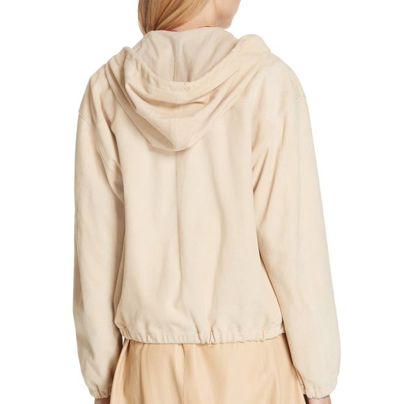 NWT Vince Suede Zip Hooded Jacket | Luxury Casual Outerwear - Picture 7 of 15